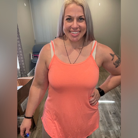 Zenana neon peach reversible cami - Picture 3 of 3